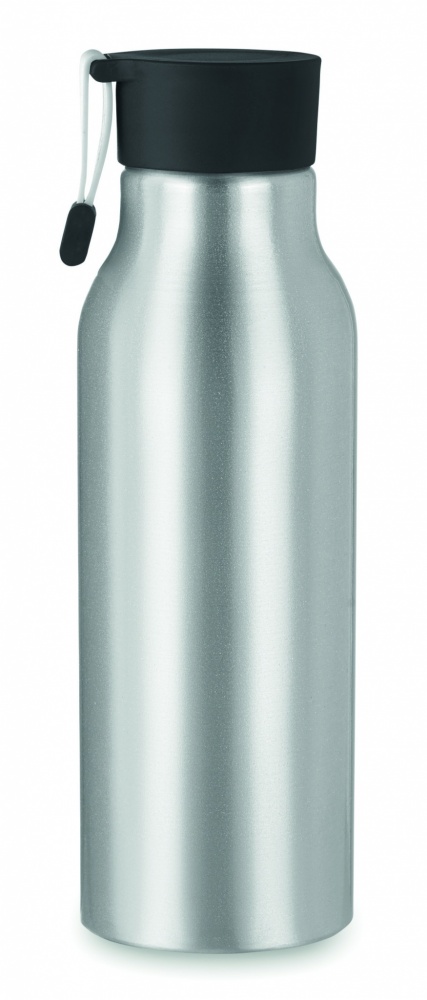 Logo trade reklaamtooted foto: Ühekordse seinaga 500 ml alumiiniumist pudel, PP-kork ja silikoonist rihmaga