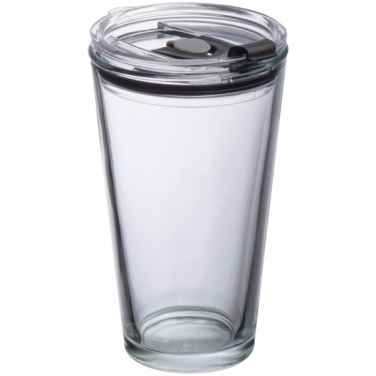 Logotrade ärikingid pilt: Kaanega klaasist kruus WATTENSCHEID 400 ml