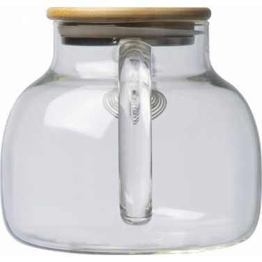 Logotrade ärikingid pilt: Bambusest kaanega klaaskann FRANKFURT 1000ml