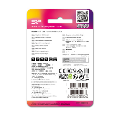 Logo trade firmakingi pilt: SILICON POWER mälupulk B32 3.2