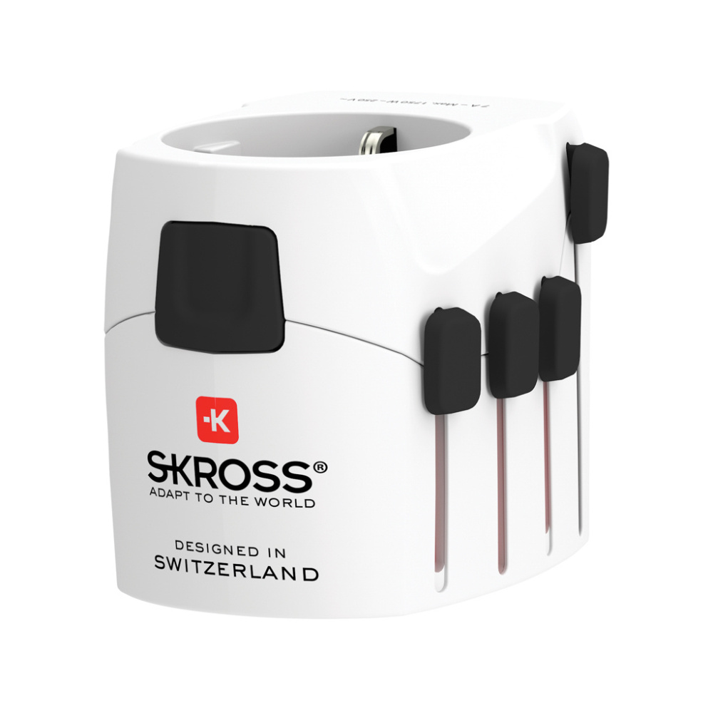 Logo trade reklaamkingituse pilt: SKROSS Pro 3-pooluseline maailmareisi adapter