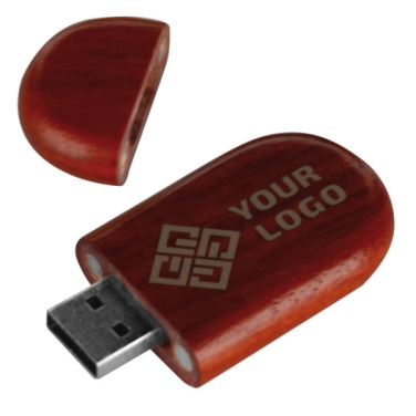 Logo trade firmakingi pilt: Puidust USB-mälupulk