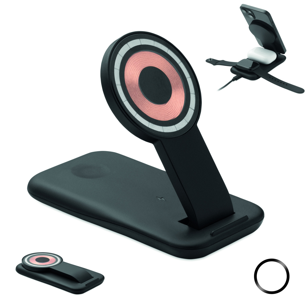 Logotrade ärikingid pilt: 3-ühes juhtmevaba laadija 15W PENDOLESS