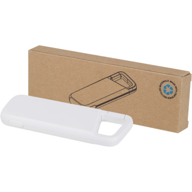 Logotrade firmakingituse foto: Alkes 5000 mAh 12W taaskasutatud plastist veekindel varupatarei karabiiniga