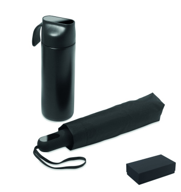 Logotrade firmakingitused pilt: HITHERE kinkekomplekt termospudeli ja vihmavarjuga