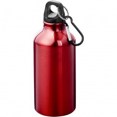 Logo trade liikelahjat tuotekuva: Oregon 400 ml:n alumiininen vesipullo karabiinikoukulla