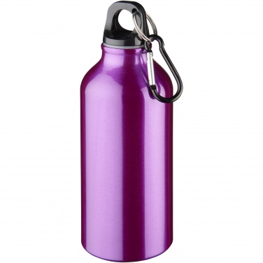 Logotrade mainoslahjat kuva: Oregon 400 ml:n alumiininen vesipullo karabiinikoukulla