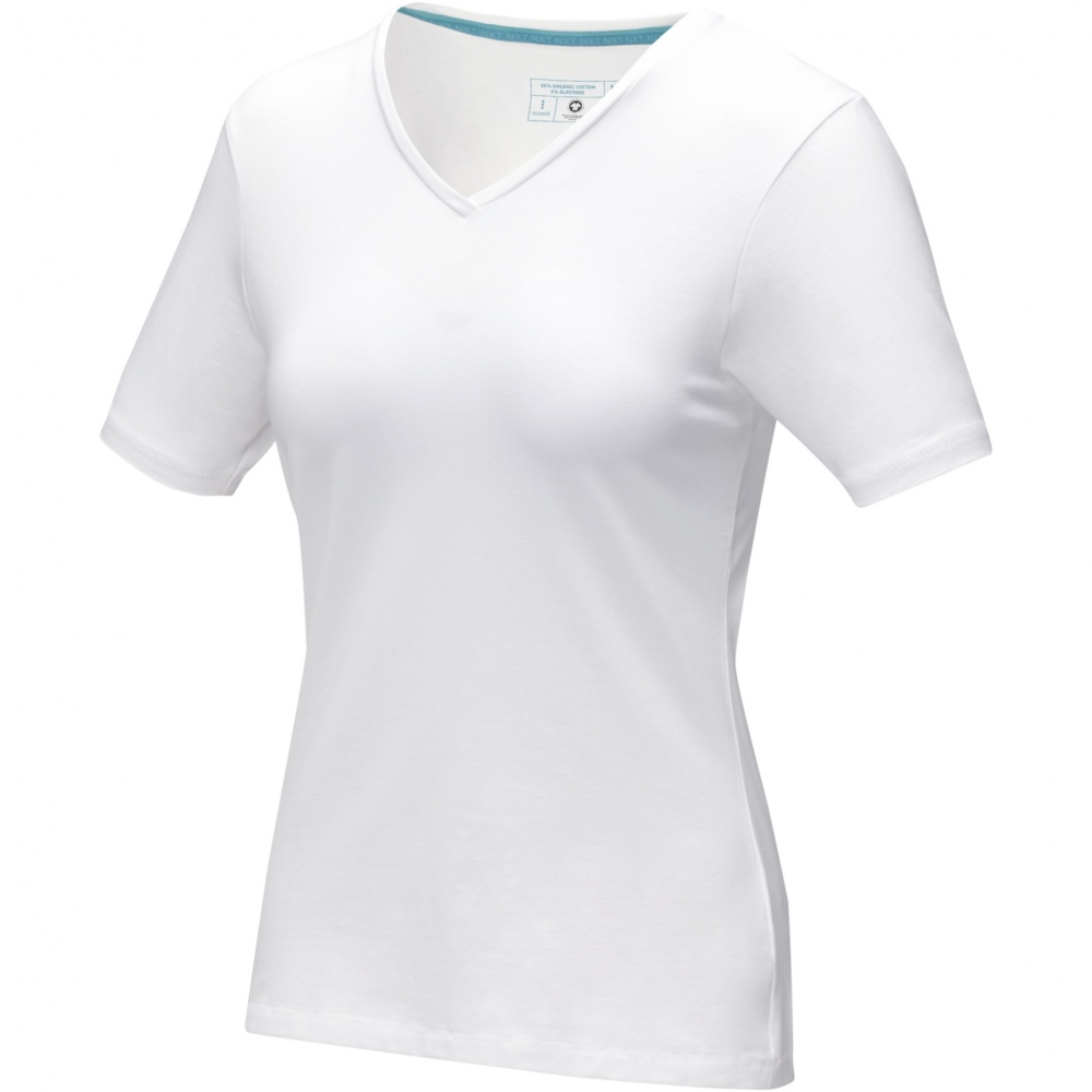 Logotrade liikelahja mainoslahja kuva: Kawartha short sleeve women's organic V-neck t-shirt