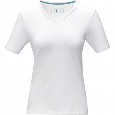 Logo trade liikelahja kuva: Kawartha short sleeve women's organic V-neck t-shirt