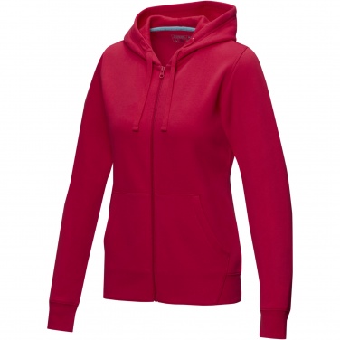 Logotrade mainoslahja tuotekuva: Ruby women’s organic recycled full zip hoodie
