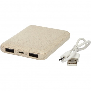 Logotrade liikelahja mainoslahja kuva: Asama-varavirtalähde, 5 000 mAh, vehnänolkea