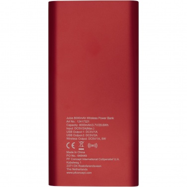 Logotrade liikelahja mainoslahja kuva: Juice 8000 mAh:n langaton varavirtalähde