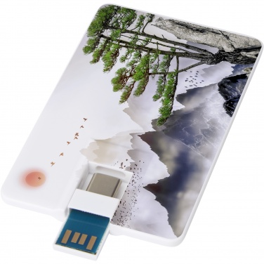 Logotrade mainoslahja ja liikelahja kuva: Duo Slim 32 Gt USB-asema, Type-C ja USB-A 3.0