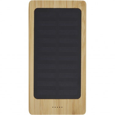 Logotrade mainoslahjat kuva: Alata aurinkokennoilla lataava 8000 mAh:n varavirtalähde bambusta