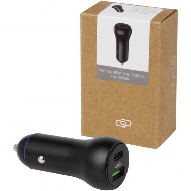Logo trade liikelahja kuva: Pilot 55 W USB-C/USB-A -kaksoislaturi autoon
