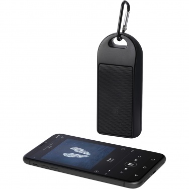 Logo trade liikelahja mainoslahja tuotekuva: Omni 3 W IPX4 RCS-kierrätetystä muovista valmistettu Bluetooth®-kaiutin