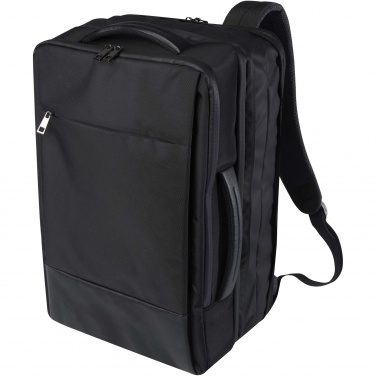 Logotrade mainostuotet kuva: Expedition Pro 17 tuuman GRS-kierrätetystä materiaalista valmistettu laajennettava reppu kannettavalle, 35 l