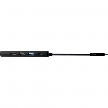 Logotrade liikelahjat mainoslahjat tuotekuva: Loop RCS -kierrätetystä muovista valmistettu multimediasovitin USB 2.0–3.0 HDMI -liitännällä