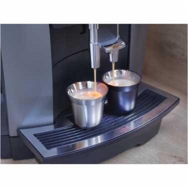 Logotrade mainostuote tuotekuva: Duo 80 ml:n RCS-sertifioidusta ruostumattomasta teräksestä valmistettu espressomukisarja 