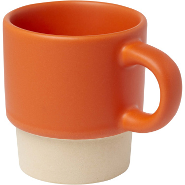 Logo trade mainostuote kuva: Olympia 130 ml:n pinottava savipohjainen espressokuppi