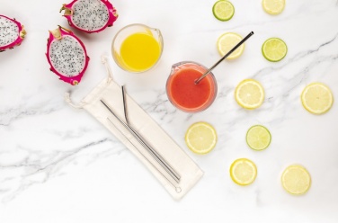 Logo trade liikelahjat mainoslahjat kuva: Uudelleenkäytettävä 3-osainen pillisetti