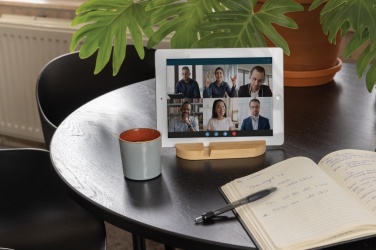 Logo trade liikelahjat tuotekuva: Bambuinen tabletti- ja puhelinpidike