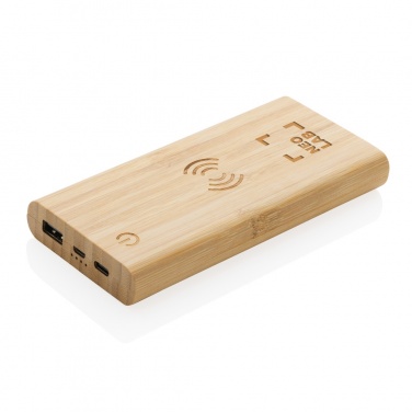 Logotrade mainoslahjat kuva: 8000 mAh varavirtalähde bambusta