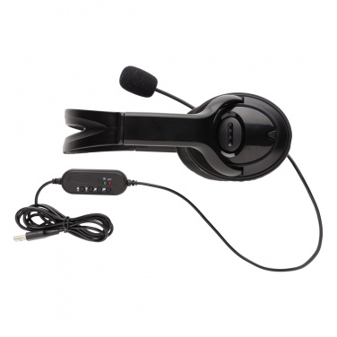 Logo trade liikelahjat mainoslahjat kuva: Työheadset johdolla