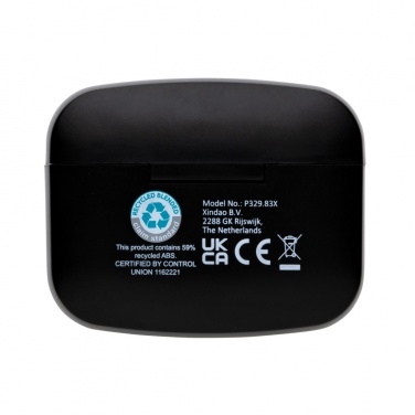 Logotrade liikelahjat mainoslahjat tuotekuva: RCS Swiss Peak ANC TWS kuulokkeet kierrätetystä muovista