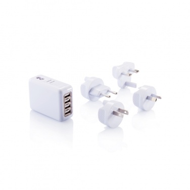 Logotrade mainostuote tuotekuva: Matkapistoke 4 USB-portilla