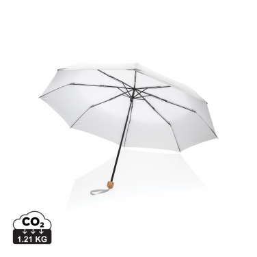 Logotrade liikelahja mainoslahja kuva: 20.5" Impact AWARE™ RPET 190T Pongee bambusateenvarjo