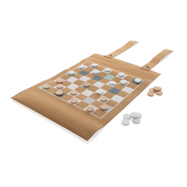 Logotrade mainostuotet kuva: Britton taitettava backgammon -ja tammipelisetti korkista