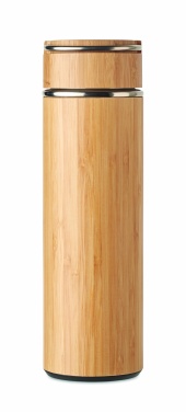 Logotrade liikelahja tuotekuva: Bambu termospullo 400 ml TAMPERE