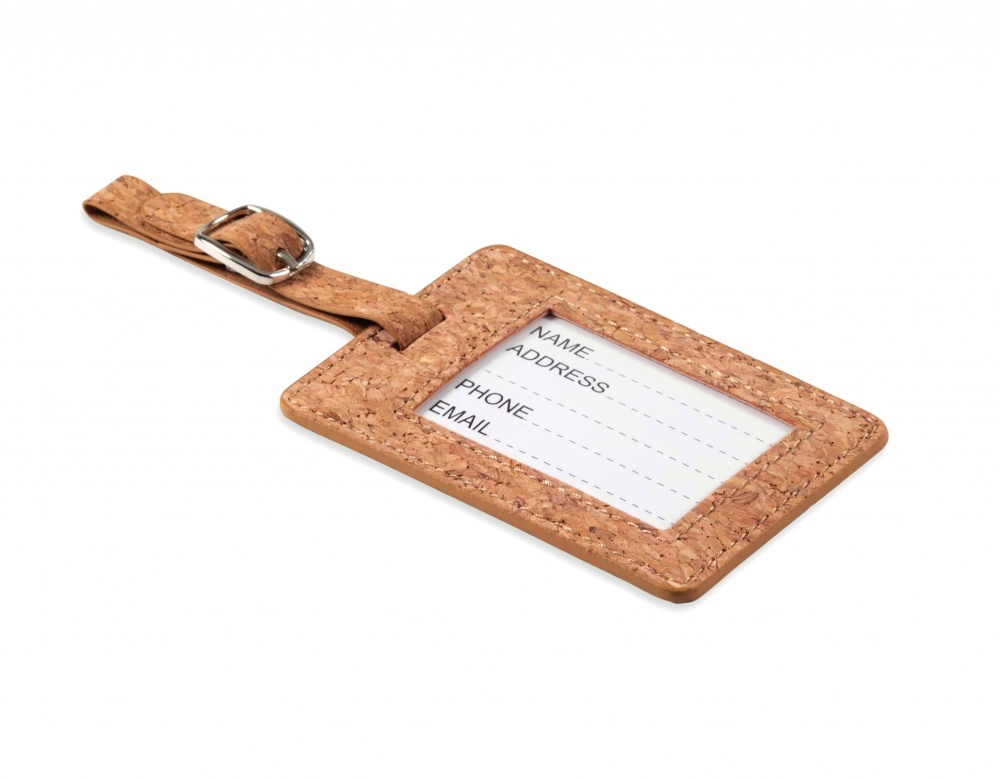 Logo trade liikelahja kuva: Cork luggage tag