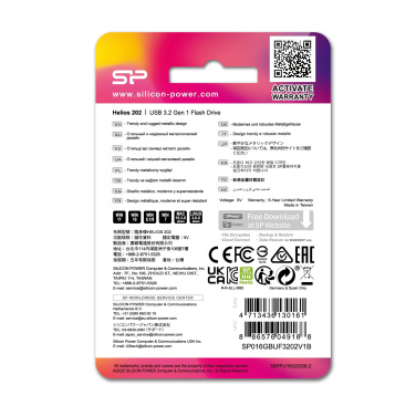 Logo trade liikelahja mainoslahja tuotekuva: Pendrive Silicon Power HELIOS 202, 3.2 Gen 1, 32 Gt