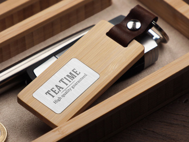 Logo trade mainoslahja kuva: Puinen työpöydän järjestäjä 1818292