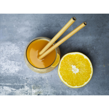 Logotrade liikelahja mainoslahja kuva: ECO Bamboe Straw Set bambupillit