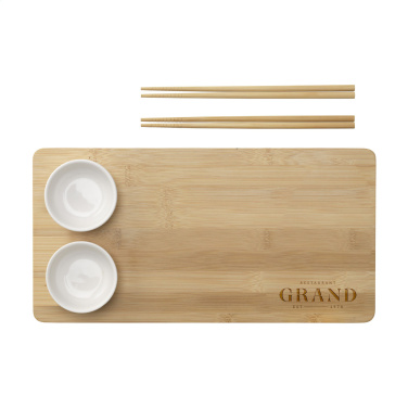 Logo trade mainoslahjat ja liikelahjat kuva: Temaki Bamboo Sushi Tray lahjasetti