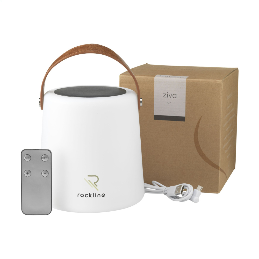 Logo trade liikelahja kuva: Wooosh Ziva aurinkolamppu