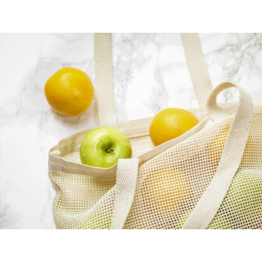 Logotrade liikelahjat mainoslahjat tuotekuva: Natura Organic Mesh Shopper (180 g/m²) ostoskassi