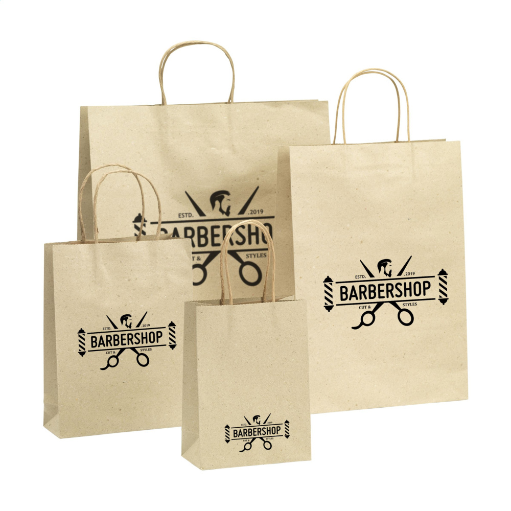 Logo trade liikelahjat mainoslahjat kuva: Leaf It Bag kierrätettyä ruohopaperia (120 g/m²) M