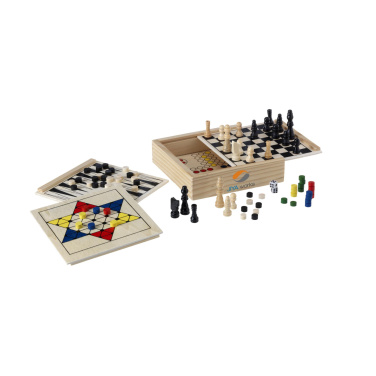 Logotrade mainoslahja ja liikelahja kuva: WoodGame 5-in-1 -pelisetti