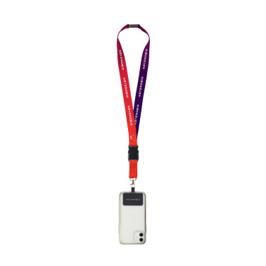 Logotrade liikelahja tuotekuva: Lanyard Promo Complete Sublimatie RPET 2 cm ja Patch