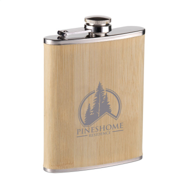 Logotrade mainostuotet kuva: Hipflask Bamboo 200 ml juomapullo