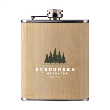 Logo trade mainoslahja kuva: Hipflask Bamboo 200 ml juomapullo