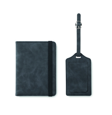 Logotrade mainostuotet kuva: Passinkannet ja matkalaukku tagi