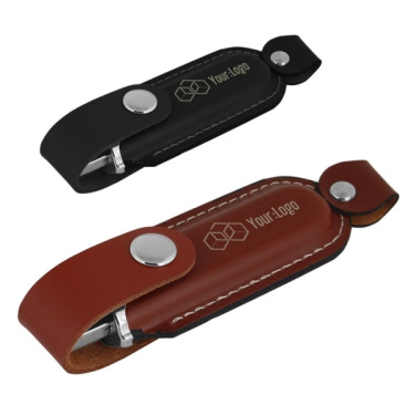 Logotrade liikelahja tuotekuva: Nahkainen USB-tikku