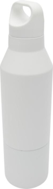 Logotrade mainostuotet kuva: Odessy 600 ml:n RCS-sertifioitu kierrätetystä ruostumattomasta teräksestä tehty termospullo 300 ml:n kupilla