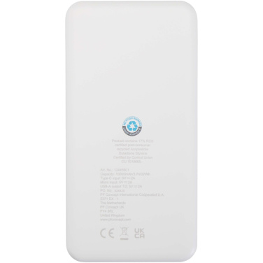 Logo trade mainostuotet tuotekuva: Intan 10 000 mAh:n ja 10 W:n varavirtalähde kierrätetystä muovista