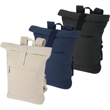 Logo trade mainoslahja ja liikelahja tuotekuva: Recanvas 14" GRS-kierrätetty rullattava reppu, 16 L